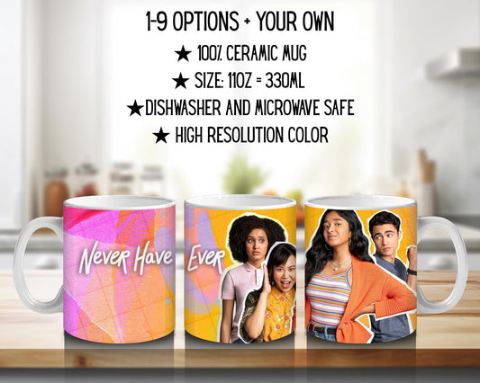 Ceramic Mug Never Have I Ever – Devi Vishwakumar