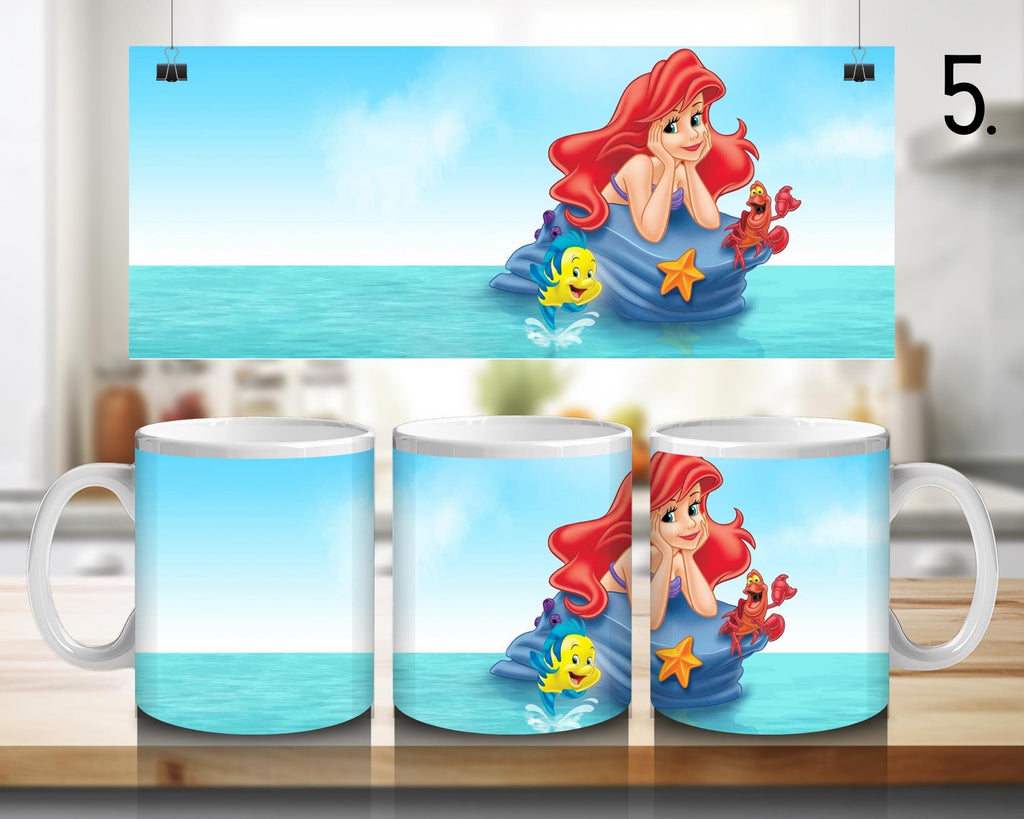 The Little Mermaid Disney Pack, Ariel, Melody | 100% CERAMIC MUG, 11Oz = 330ml