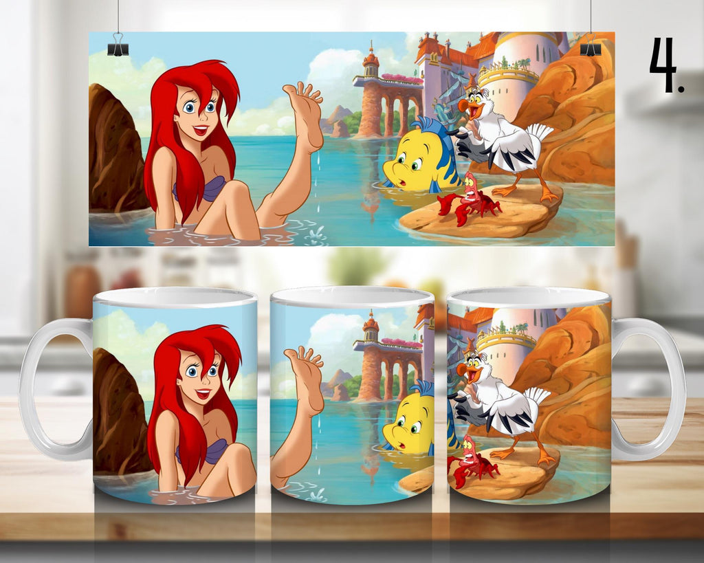 The Little Mermaid Disney Pack, Ariel, Melody | 100% CERAMIC MUG, 11Oz = 330ml