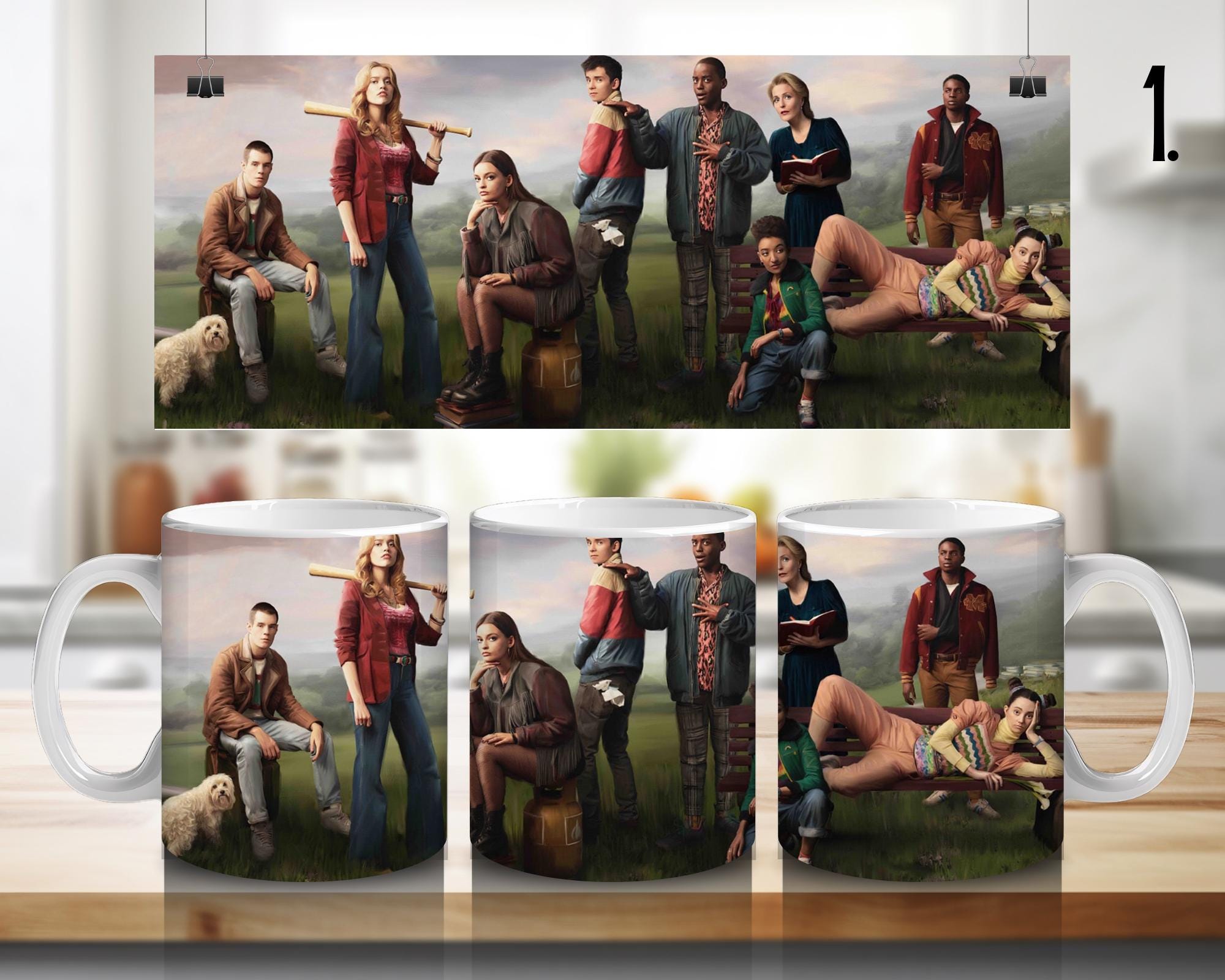 Sex Education, Otis Milburn, Jean Milburn, Maeve Wiley, Eric Effiong, Aimee Gibbs, netflixseries | 100% CERAMIC MUG, 11Oz = 330ml