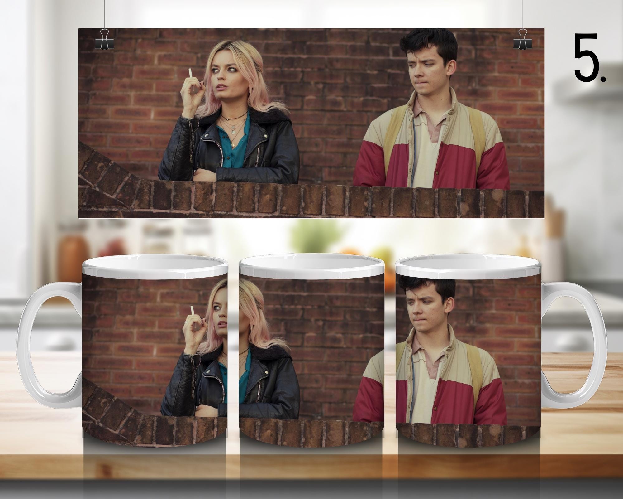 Sex Education, Otis Milburn, Jean Milburn, Maeve Wiley, Eric Effiong, Aimee Gibbs, netflixseries | 100% CERAMIC MUG, 11Oz = 330ml