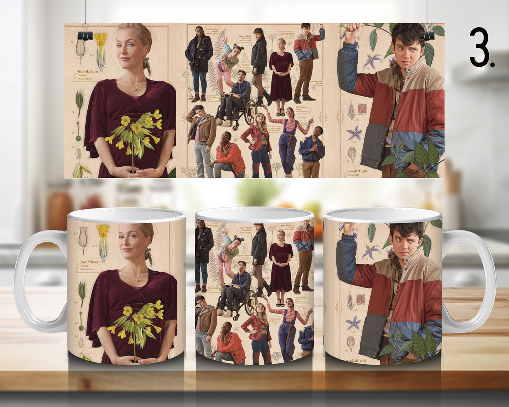 Sex Education, Otis Milburn, Jean Milburn, Maeve Wiley, Eric Effiong, Aimee Gibbs, netflixseries | 100% CERAMIC MUG, 11Oz = 330ml