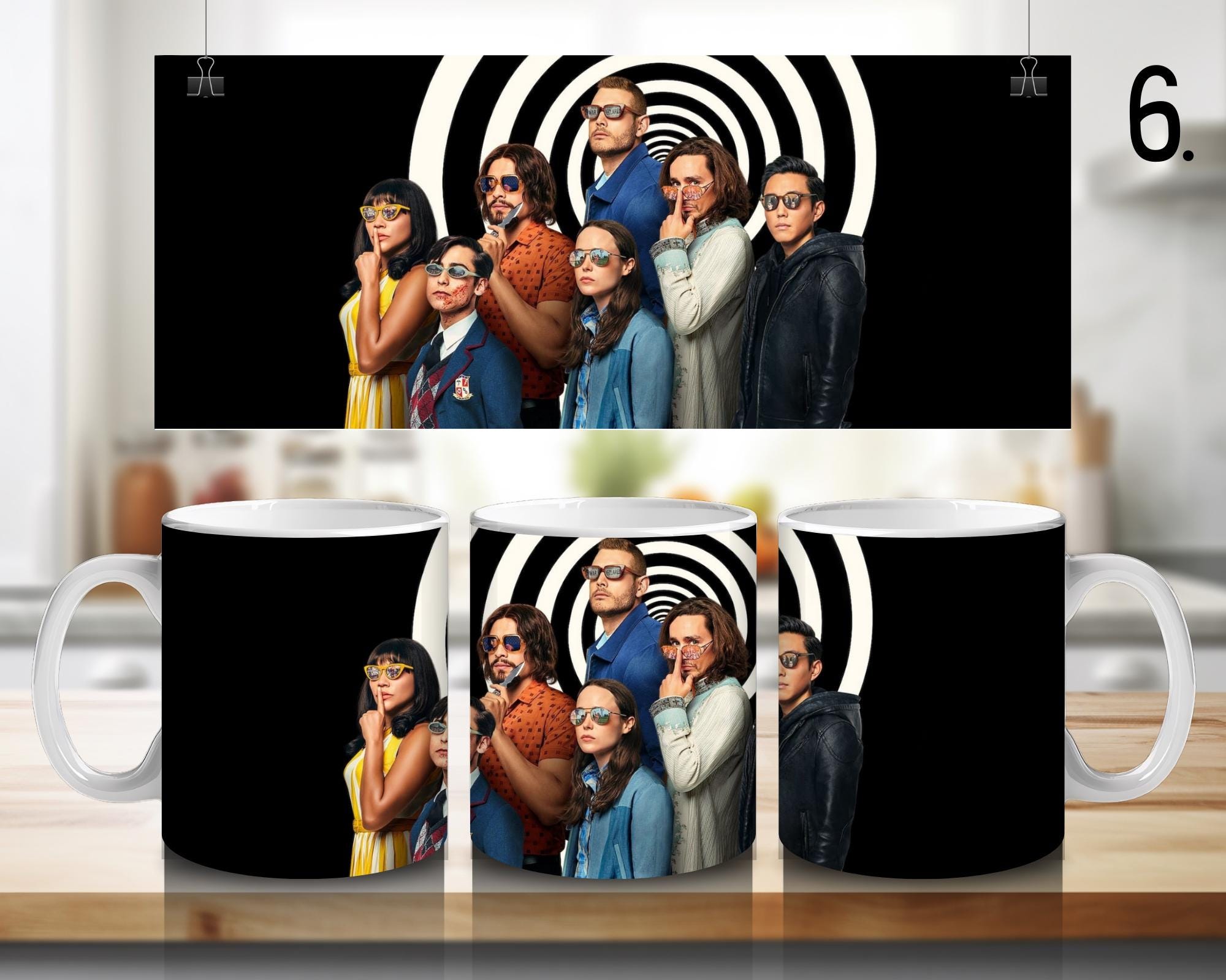 The Umbrella Academy, Academy Superhero, Number Five, Vanya Hargreeves, Luther Hargreeves, Allison, Diego | 100% CERAMIC MUG, 11Oz = 330ml