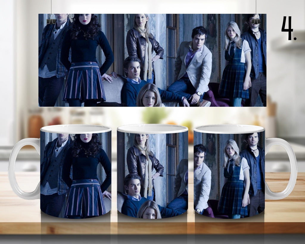 Gossip Girl, Blair Waldorf, Serena van der Woodsen, Dan Humphrey, Nate Archibald, Chuck Bass, Jenny | 100% CERAMIC MUG, 11Oz = 330ml