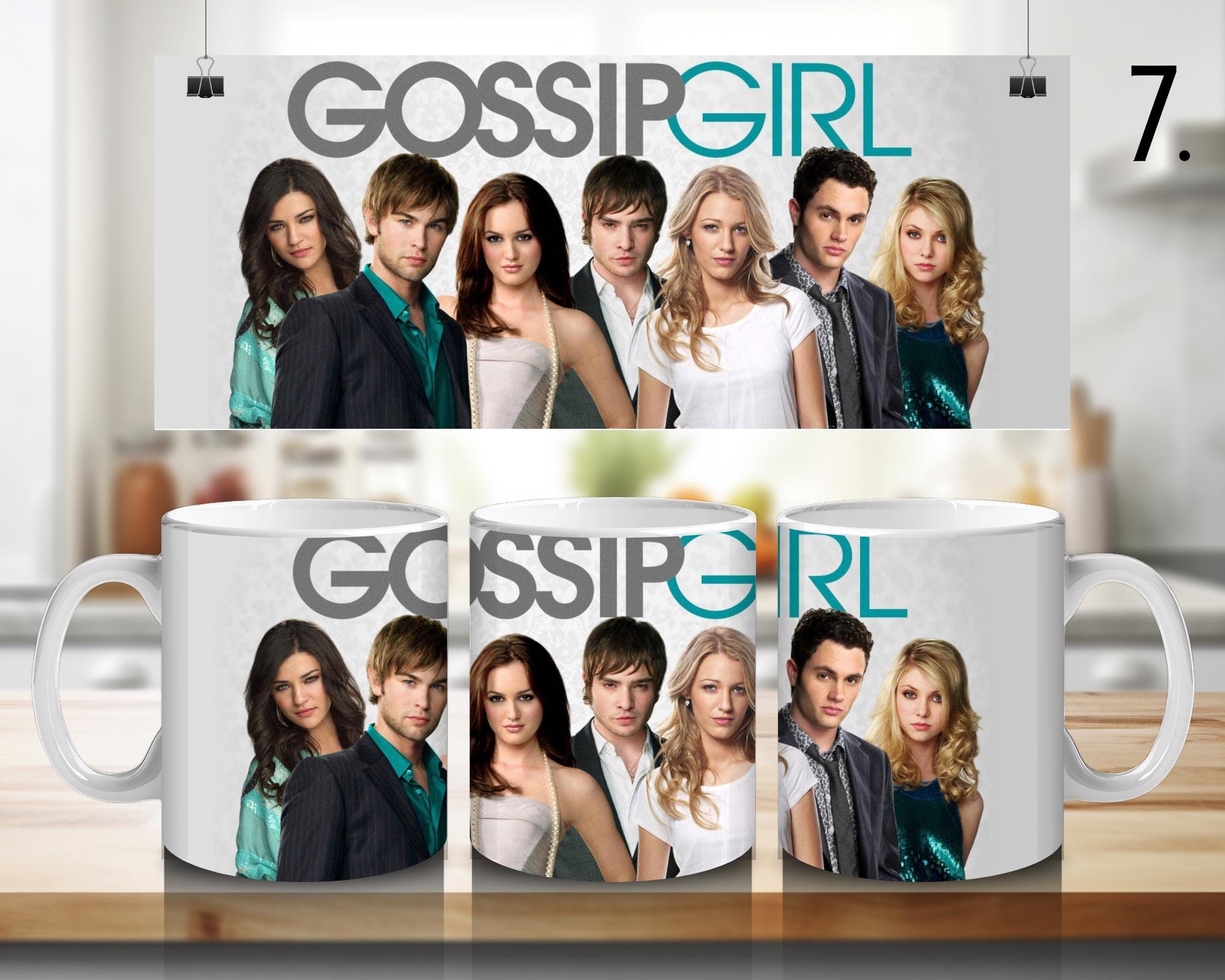 Gossip Girl, Blair Waldorf, Serena van der Woodsen, Dan Humphrey, Nate Archibald, Chuck Bass, Jenny | 100% CERAMIC MUG, 11Oz = 330ml