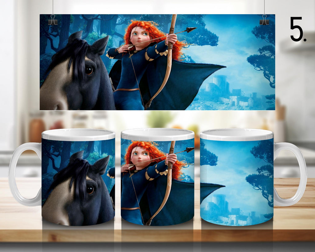 Merida Waleczna, Disney Pack, Bravedisney, Merida, Disneyprincess, Meridabrave | Kubek w 100% ceramiczny, 11 uncji = 330 ml