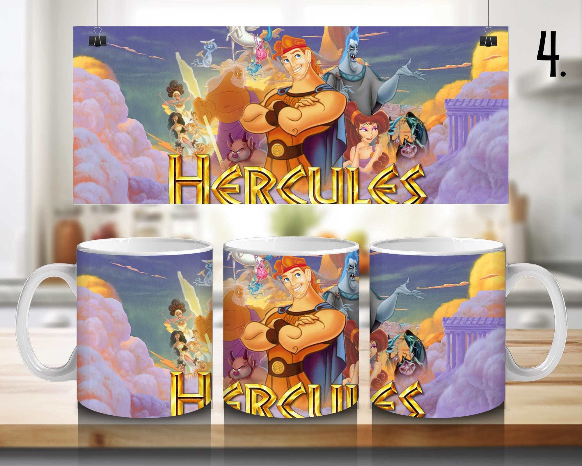Hercules, Disney Pack, Hades, Megara, Herculesprima, Mofa, Zeus, Herculesdisney | 100% CERAMIC MUG, 11Oz = 330ml