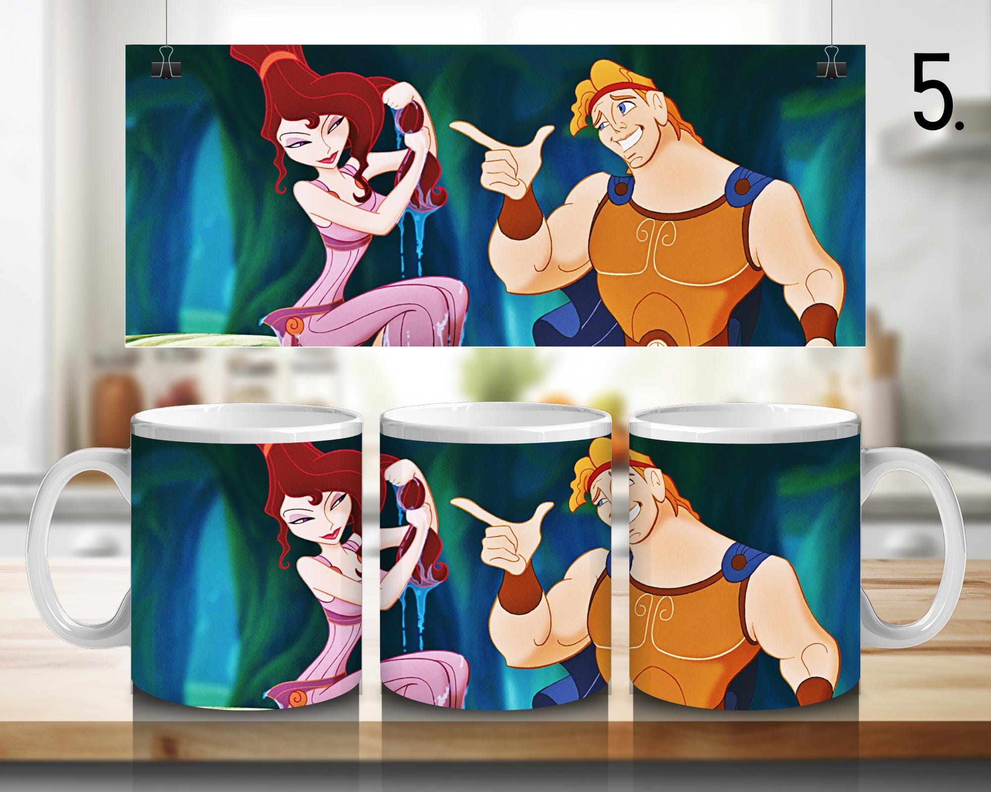 Hercules, Disney Pack, Hades, Megara, Herculesprima, Mofa, Zeus, Herculesdisney | 100% CERAMIC MUG, 11Oz = 330ml