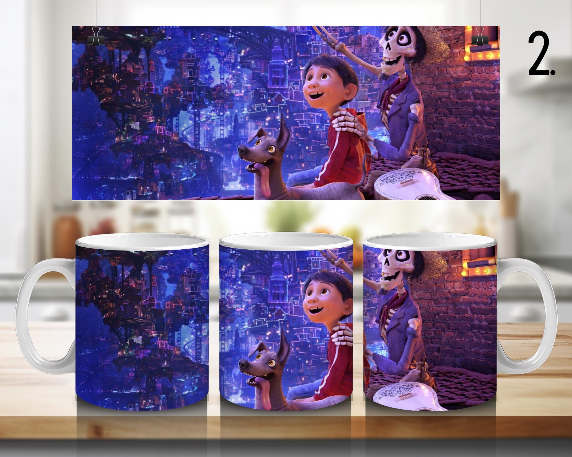 Coco, Disney Pack , Miguel, Hector, Ernesto de la Cruz, Abuelita, Imelda | 100% CERAMIC MUG, 11Oz = 330ml