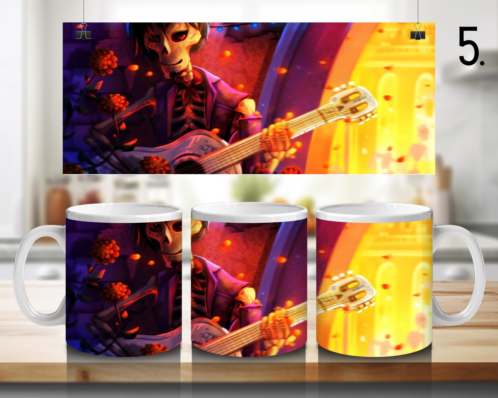 Coco, Disney Pack , Miguel, Hector, Ernesto de la Cruz, Abuelita, Imelda | 100% CERAMIC MUG, 11Oz = 330ml