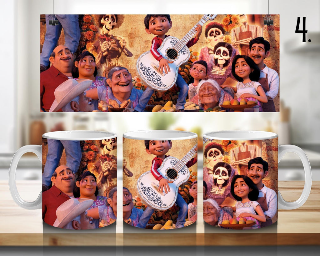 Coco, Disney Pack , Miguel, Hector, Ernesto de la Cruz, Abuelita, Imelda | 100% CERAMIC MUG, 11Oz = 330ml