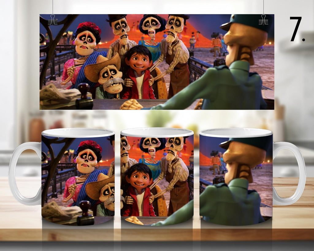 Coco, Disney Pack , Miguel, Hector, Ernesto de la Cruz, Abuelita, Imelda | 100% CERAMIC MUG, 11Oz = 330ml