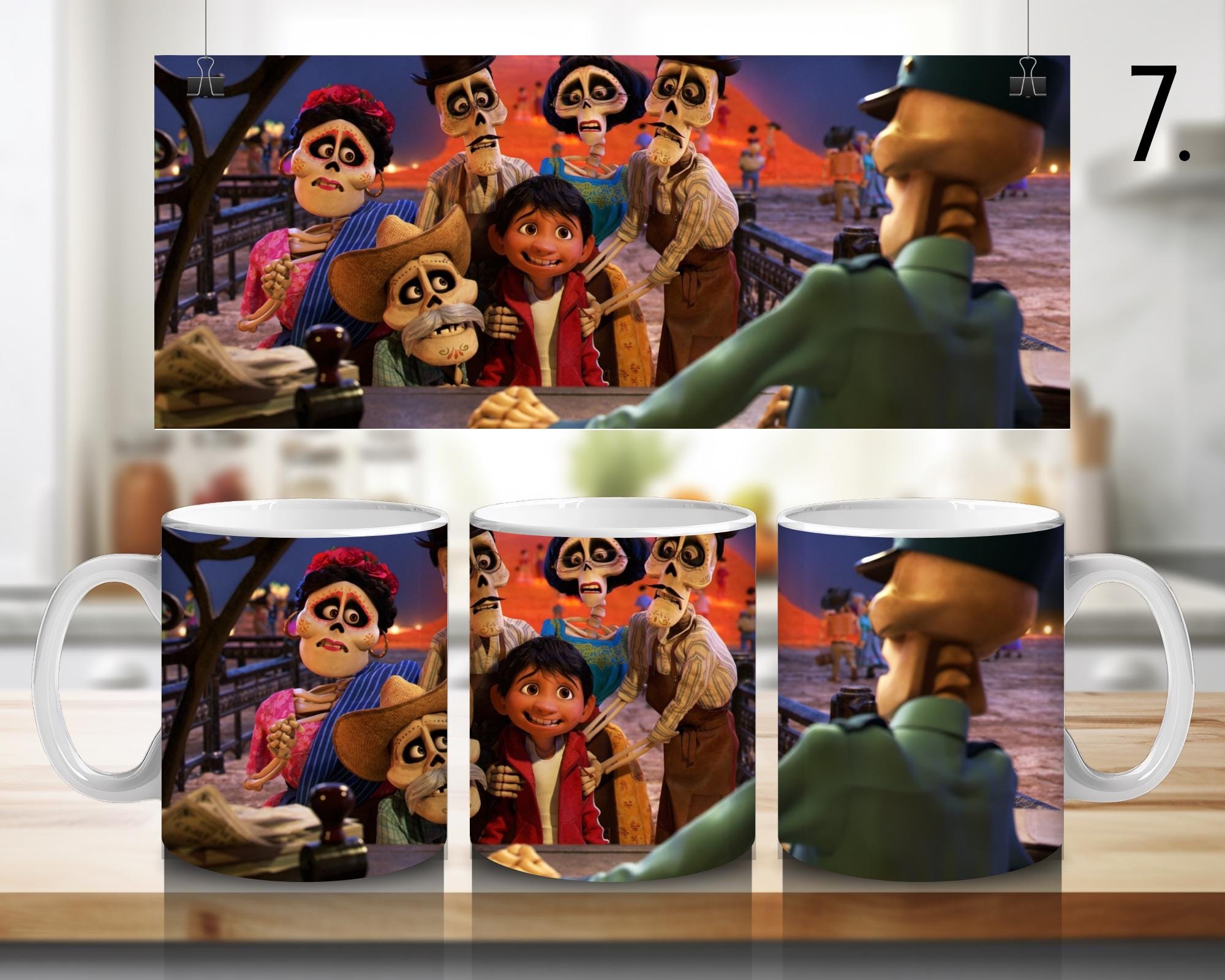 Coco, Disney Pack , Miguel, Hector, Ernesto de la Cruz, Abuelita, Imelda | 100% CERAMIC MUG, 11Oz = 330ml