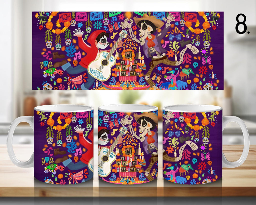 Coco, Disney Pack , Miguel, Hector, Ernesto de la Cruz, Abuelita, Imelda | 100% CERAMIC MUG, 11Oz = 330ml
