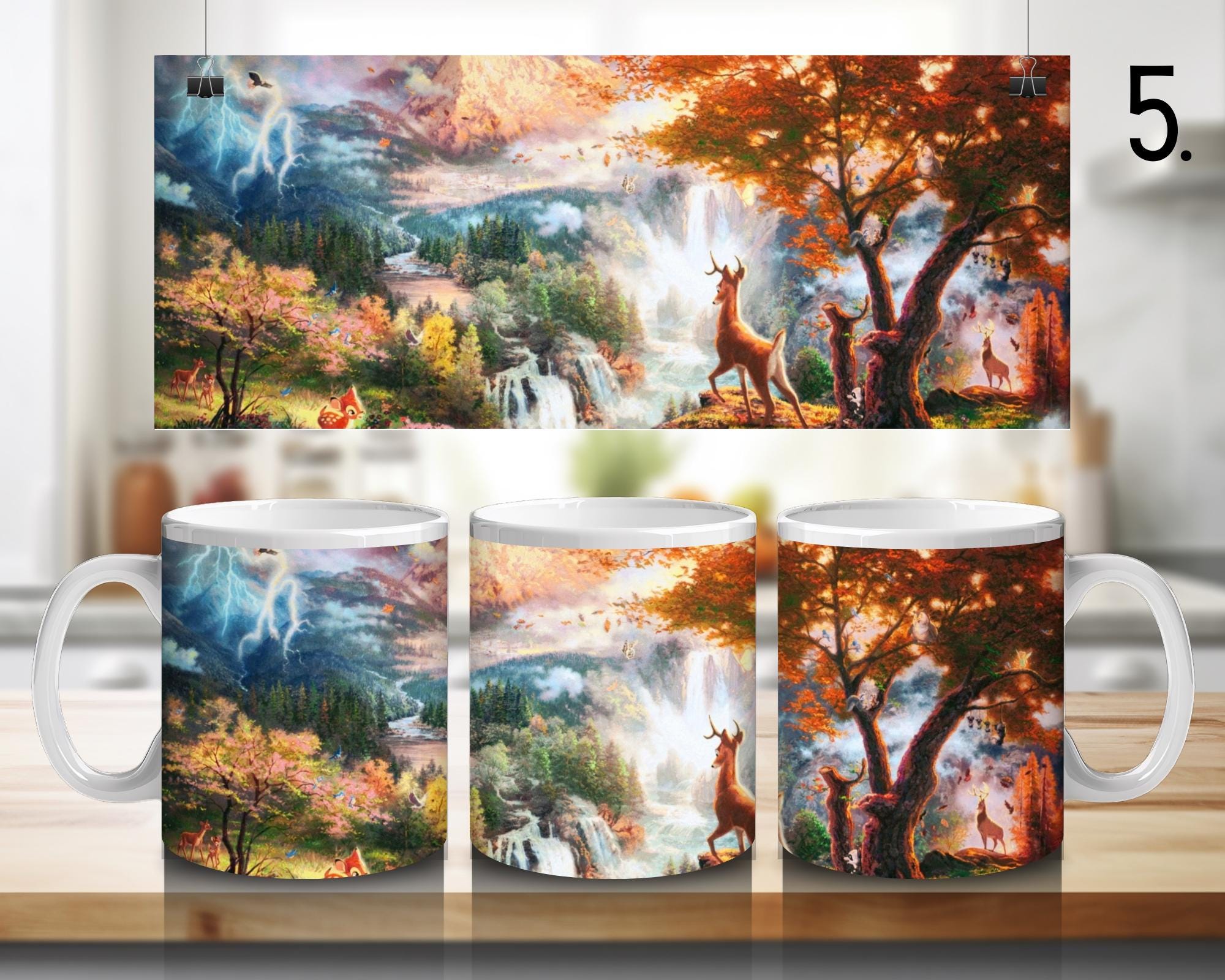 Bambi, Cartoon Bambi, Disney | 100% CERAMIC MUG, 11Oz = 330ml