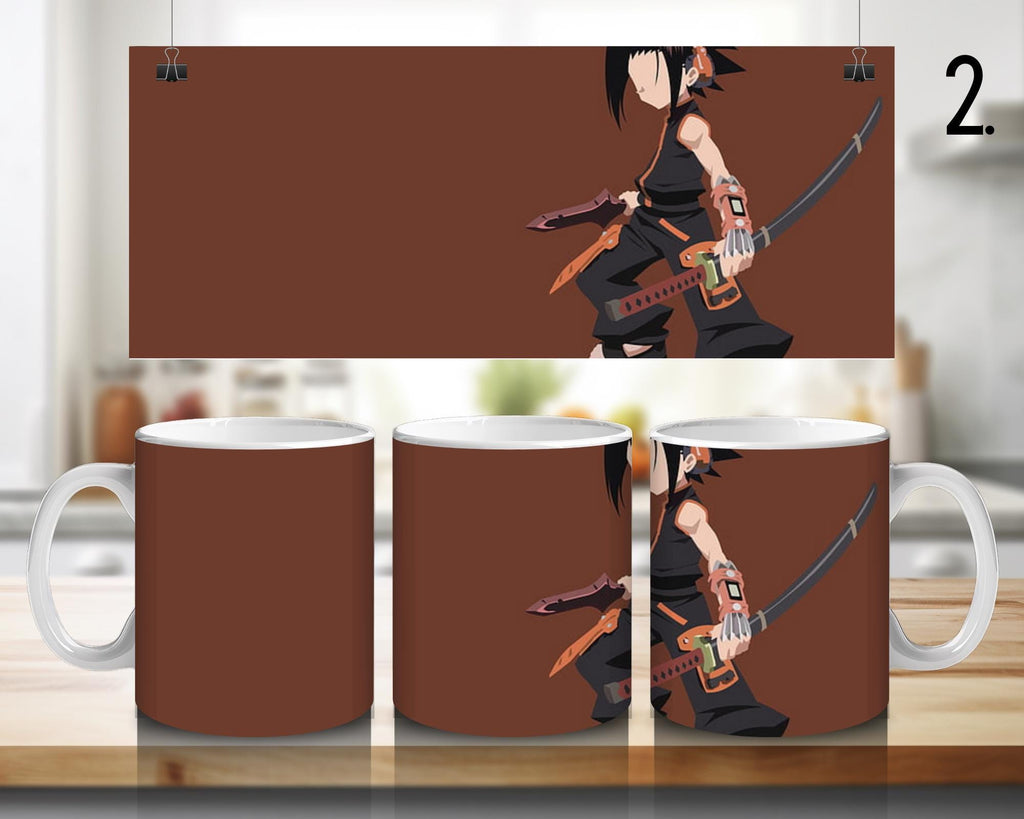 Shaman King, Asakura Yoh, Asakura Anna, Usui Horokeu, Tao Ren, Tao Jeanne, Amidamaru, Manta Oyamada | 100% CERAMIC MUG, 11Oz = 330ml