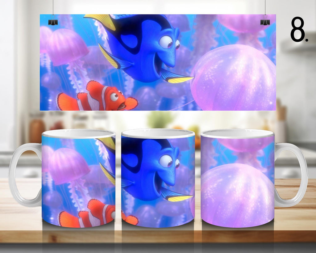 Finding Nemo Sticker, Nemo, Dory, Movie Disney, Animation, Disney Stickers | 100% CERAMIC MUG, 11Oz = 330ml