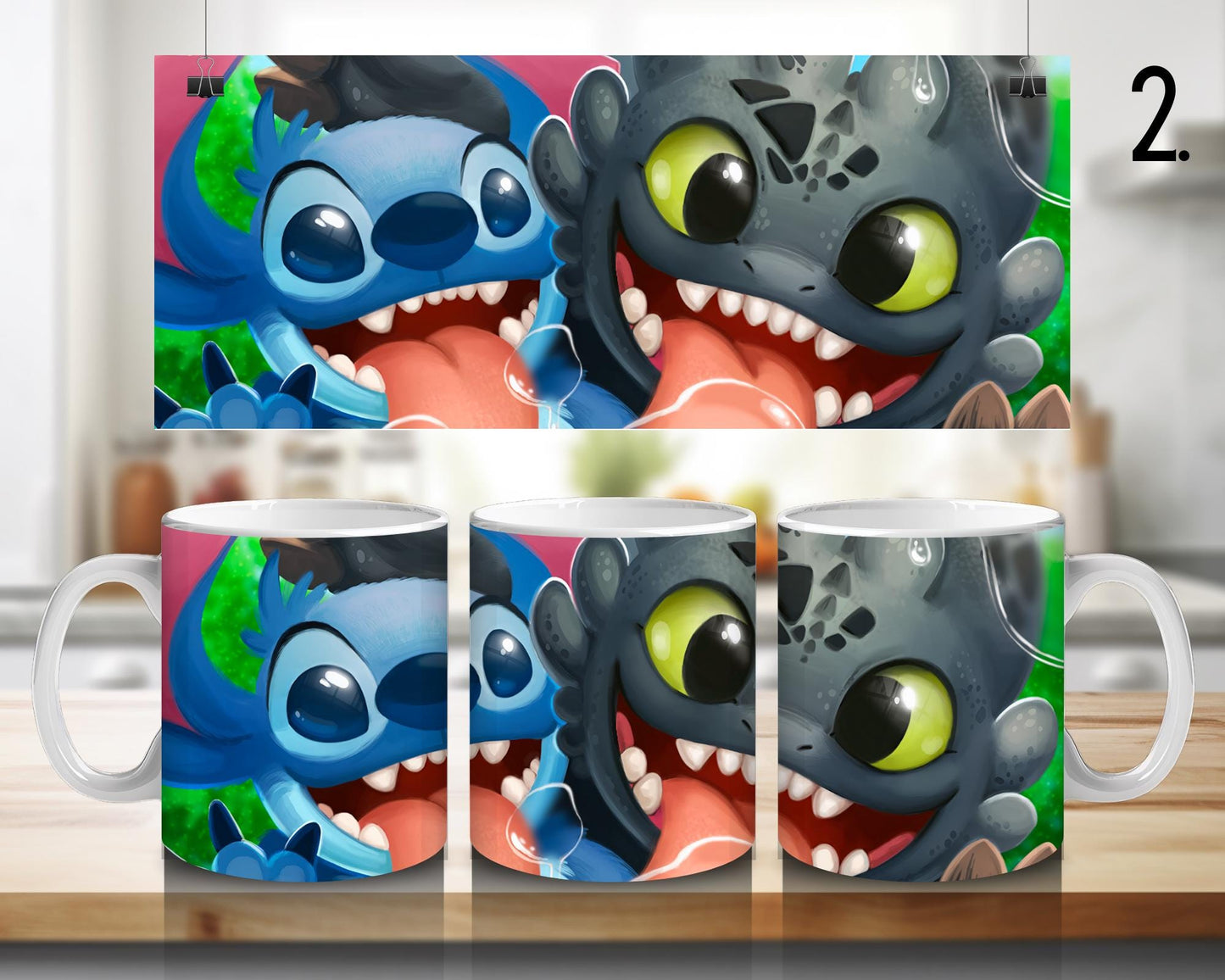 Kubek ceramiczny Lilo i Stitch / Lilo & Stitch – Ohana, Stitch i Angel