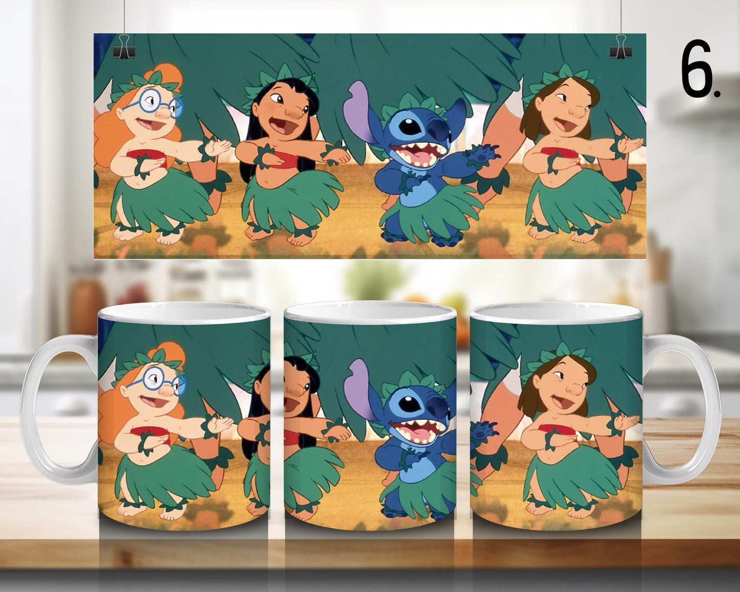 Kubek ceramiczny Lilo i Stitch / Lilo & Stitch – Ohana, Stitch i Angel