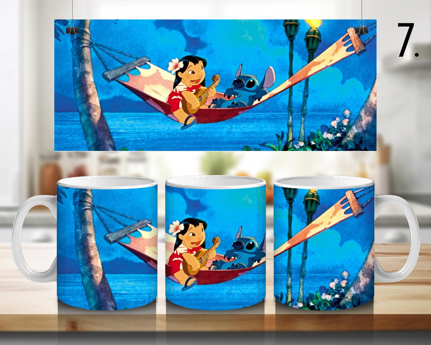 Kubek ceramiczny Lilo i Stitch / Lilo & Stitch – Ohana, Stitch i Angel