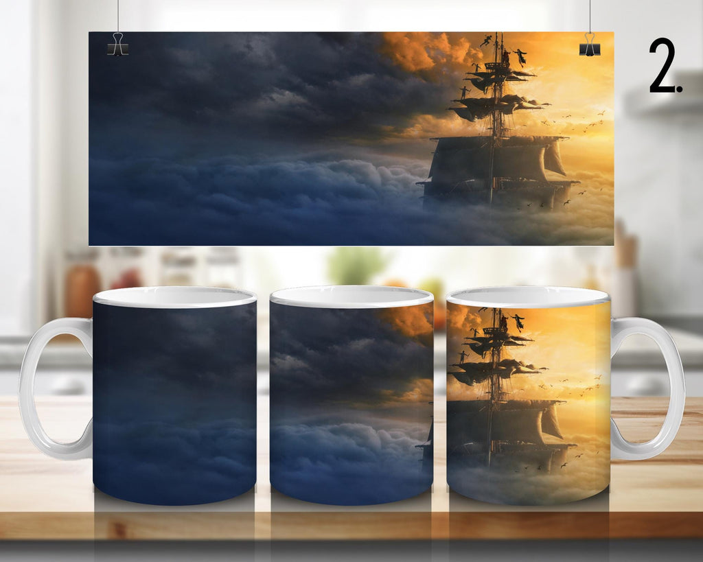 Peter Pan, Disney, Tinker Bell, Wendy Moira Angela Darling, Captain Hook, Mr. Smee, Never Land | 100% CERAMIC MUG, 11Oz = 330ml