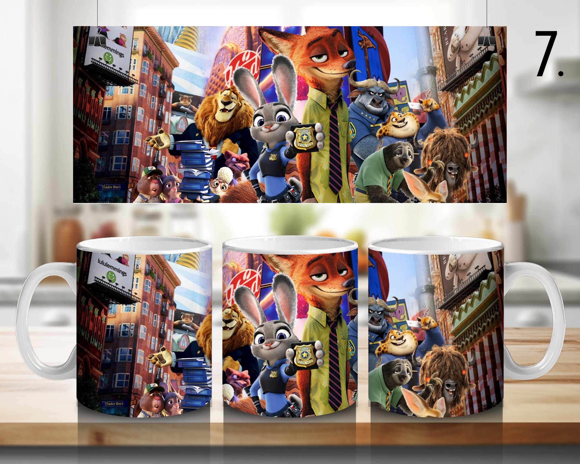 Zootopia, Judy Hopps, Nick Bajer, Bellwether, Clawhauser, Bonnie Hopps, Disney | 100% CERAMIC MUG, 11Oz = 330ml