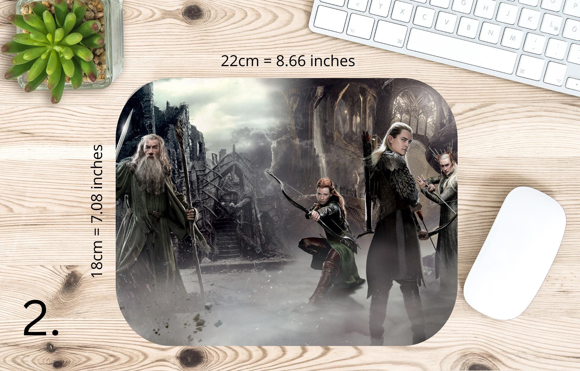 The Lord of the Rings, Frodo Baggins, Samwise Gamgee, Peregrin Took, Meriadok Brandybuck, Bilbo, Legolas | MAUSEPAD, Gaming Mouse Pad