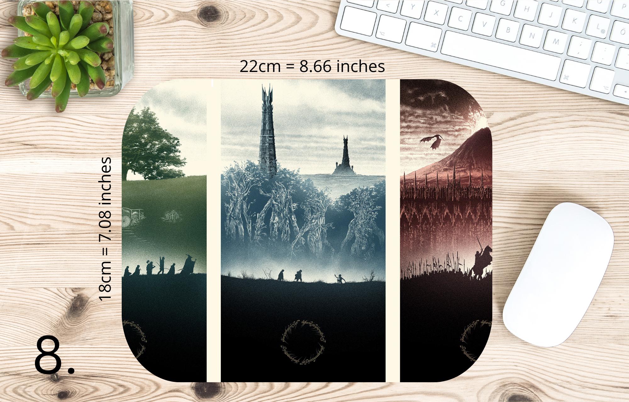 The Lord of the Rings, Frodo Baggins, Samwise Gamgee, Peregrin Took, Meriadok Brandybuck, Bilbo, Legolas | MAUSEPAD, Gaming Mouse Pad