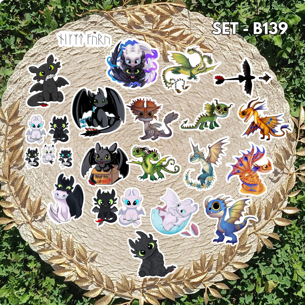 How to Train Your Dragon-Inspired Sticker Pack | Toothless, Hiccup & Friends Vinyl Stickers