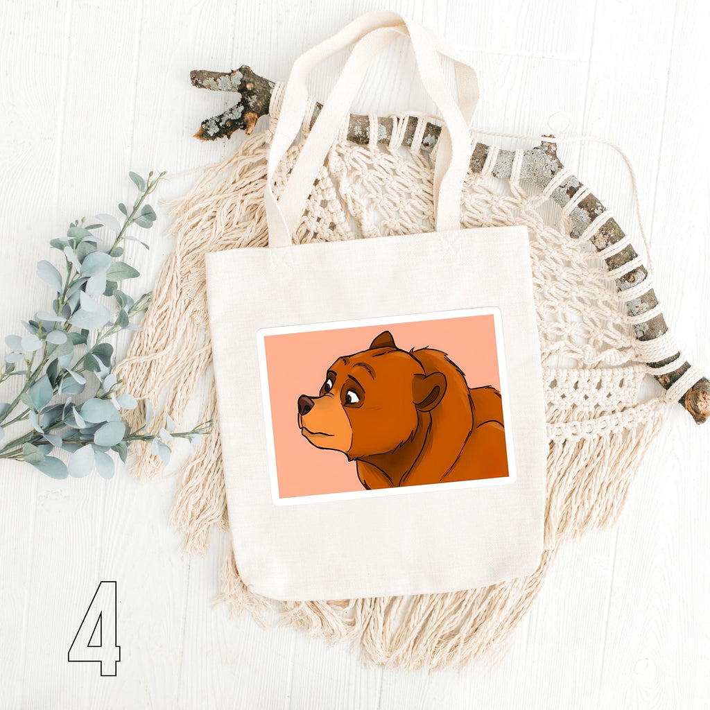 Disney Brother Bear Inspired Tote Bag | Koda, Kenai & Denahi Cotton Bag | Animated Movie Aesthetic Gift