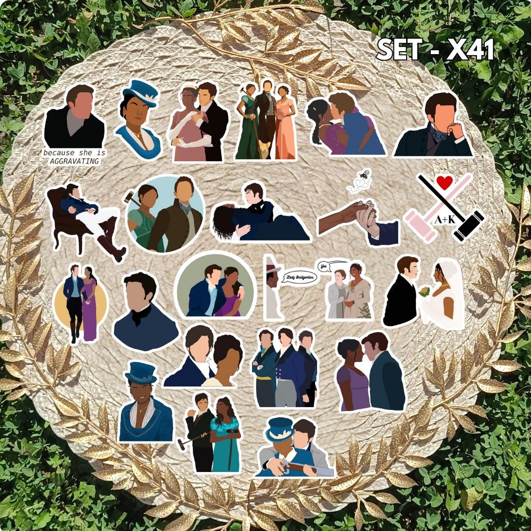 Bridgerton Inspired Sticker Pack | Anthony, Eloise, Simon & Kate Fan Art Vinyl Stickers