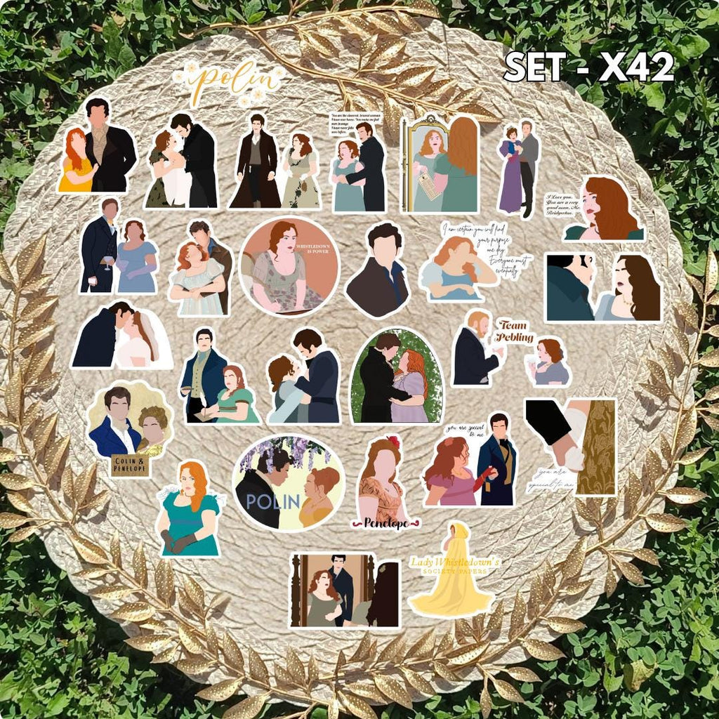 Bridgerton Inspired Sticker Pack | Anthony, Eloise, Simon & Kate Fan Art Vinyl Stickers