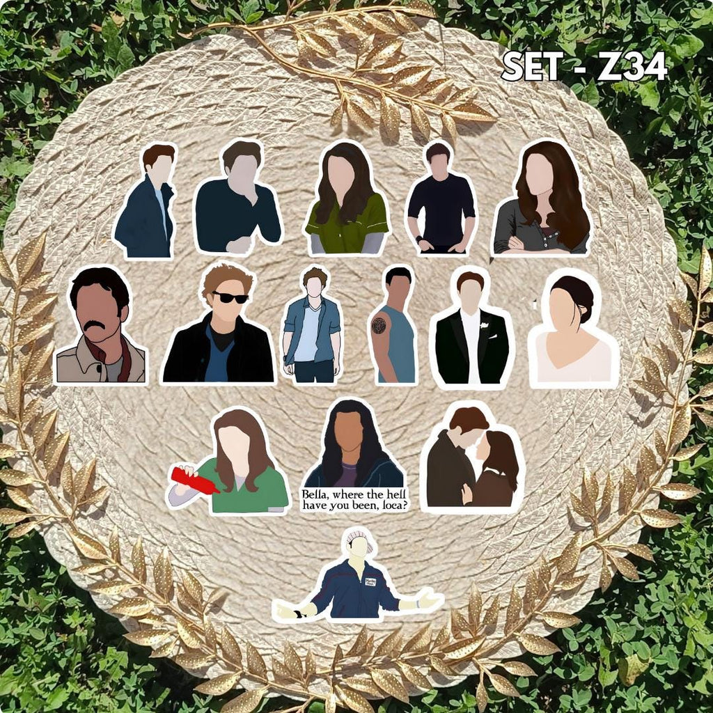 Twilight Inspired Sticker Pack | Bella, Edward & Jacob Fan Art Vinyl Stickers