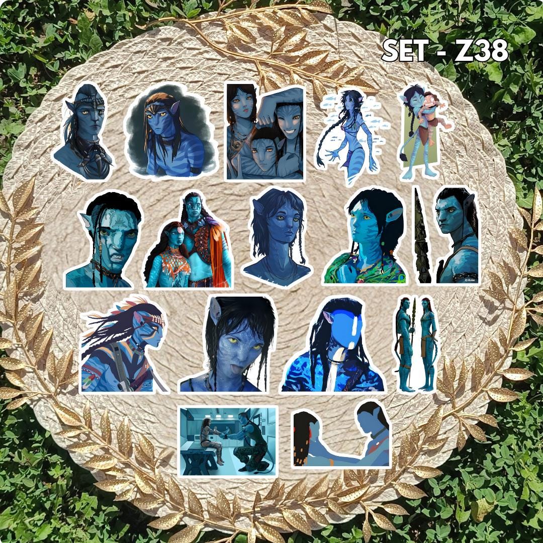 Zestaw naklejek Avatar / Avatar – Pandora, Neytiri i Jake Sully