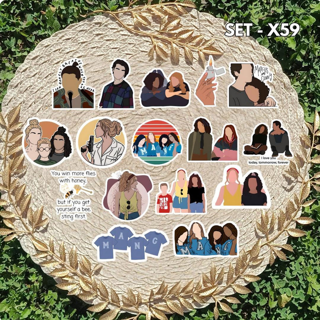 Ginny & Georgia Inspired Sticker Pack | Georgia, Ginny, Marcus Fan Art Vinyl Stickers