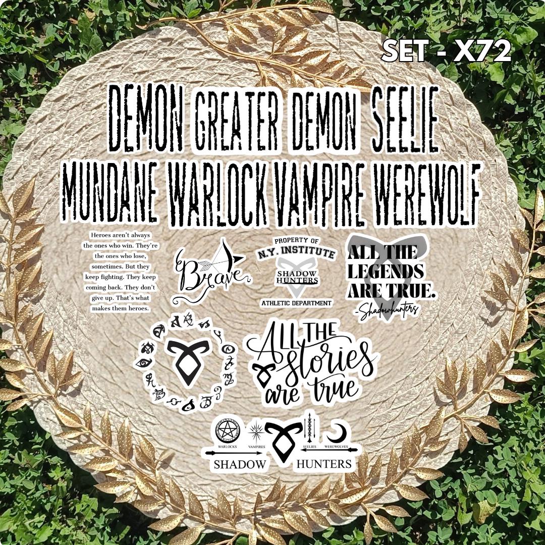 Shadowhunters Inspired Sticker Pack | Clary, Jace & Magnus Fan Art Vinyl Stickers