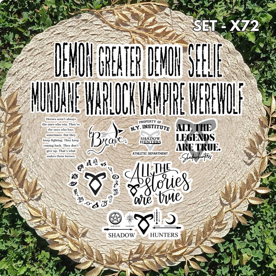Zestaw naklejek Nocni Łowcy / Shadowhunters – Clary Fray, Jace Wayland, Magnus Bane