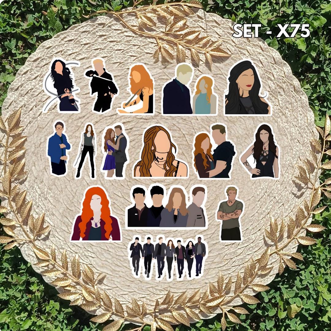 Zestaw naklejek Nocni Łowcy / Shadowhunters – Clary Fray, Jace Wayland, Magnus Bane