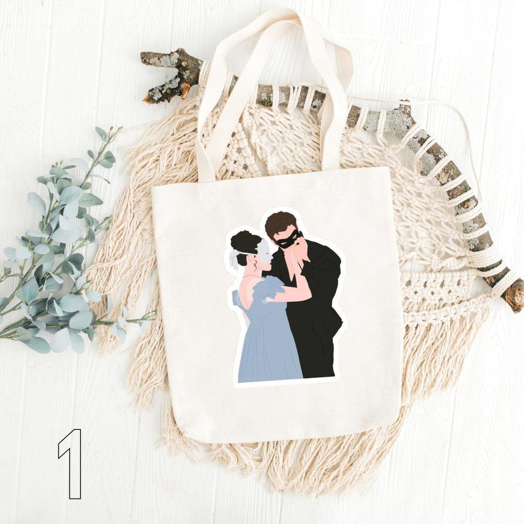 Bridgerton Inspired Tote Bag | Bookish Romance Cotton Bag | Anthony, Kate, Daphne & Penelope Aesthetic Gift