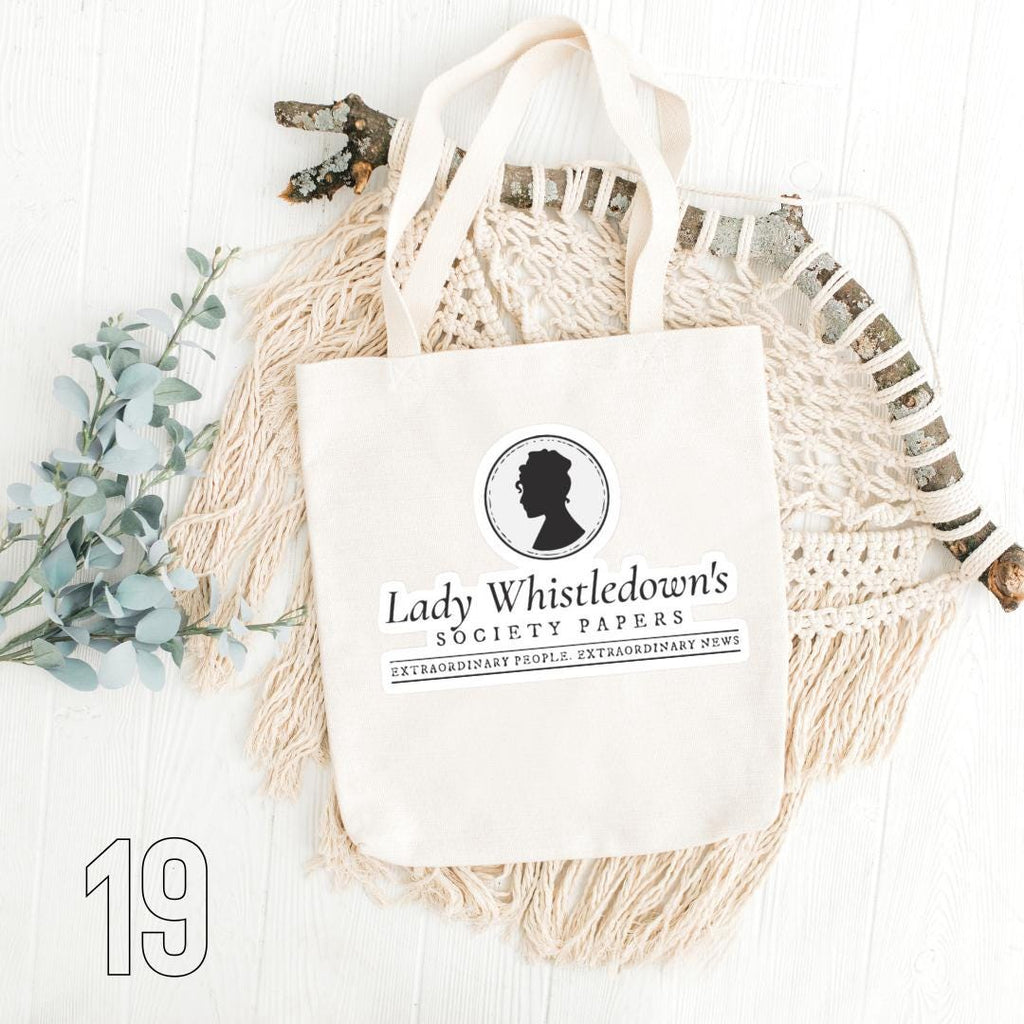 Bridgerton Inspired Tote Bag | Bookish Romance Cotton Bag | Anthony, Kate, Daphne & Penelope Aesthetic Gift