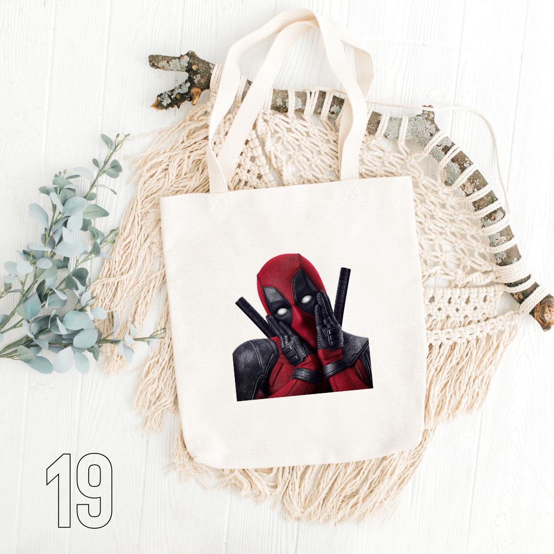 Deadpool & Wolverine Inspired Tote Bag | Superhero Cotton Bag | Marvel Parody Aesthetic Gift