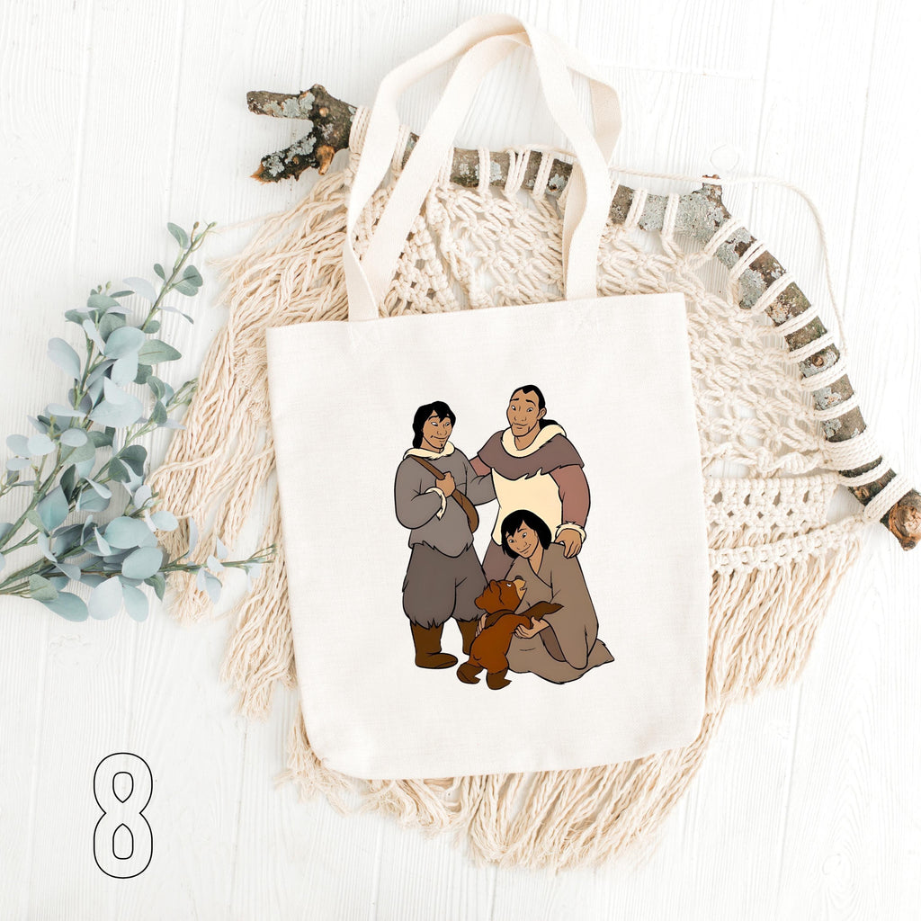 Disney Brother Bear Inspired Tote Bag | Koda, Kenai & Denahi Cotton Bag | Animated Movie Aesthetic Gift