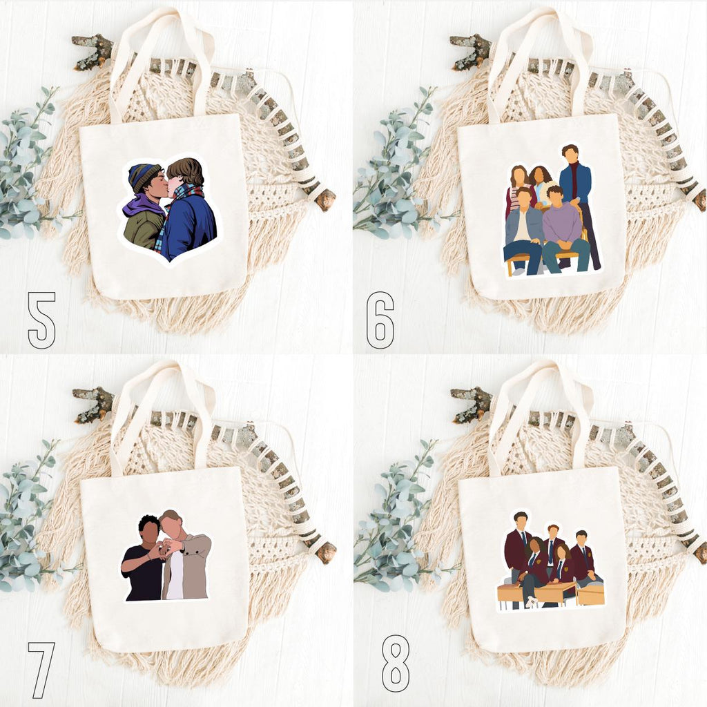 Young Royals Inspired Tote Bag | Wilhelm, Simon & Hillerska Cotton Bag | Netflix Romance Aesthetic Gift