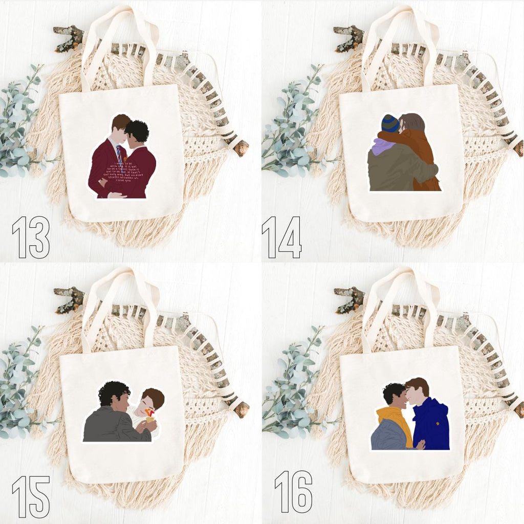 Young Royals Inspired Tote Bag | Wilhelm, Simon & Hillerska Cotton Bag | Netflix Romance Aesthetic Gift