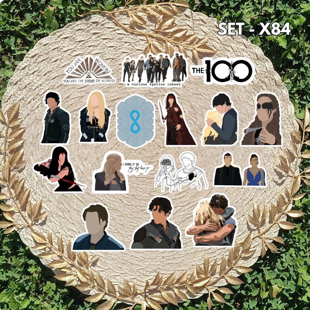 The 100 Inspired Sticker Pack | Clarke, Bellamy & Lexa Fan Art Vinyl Stickers
