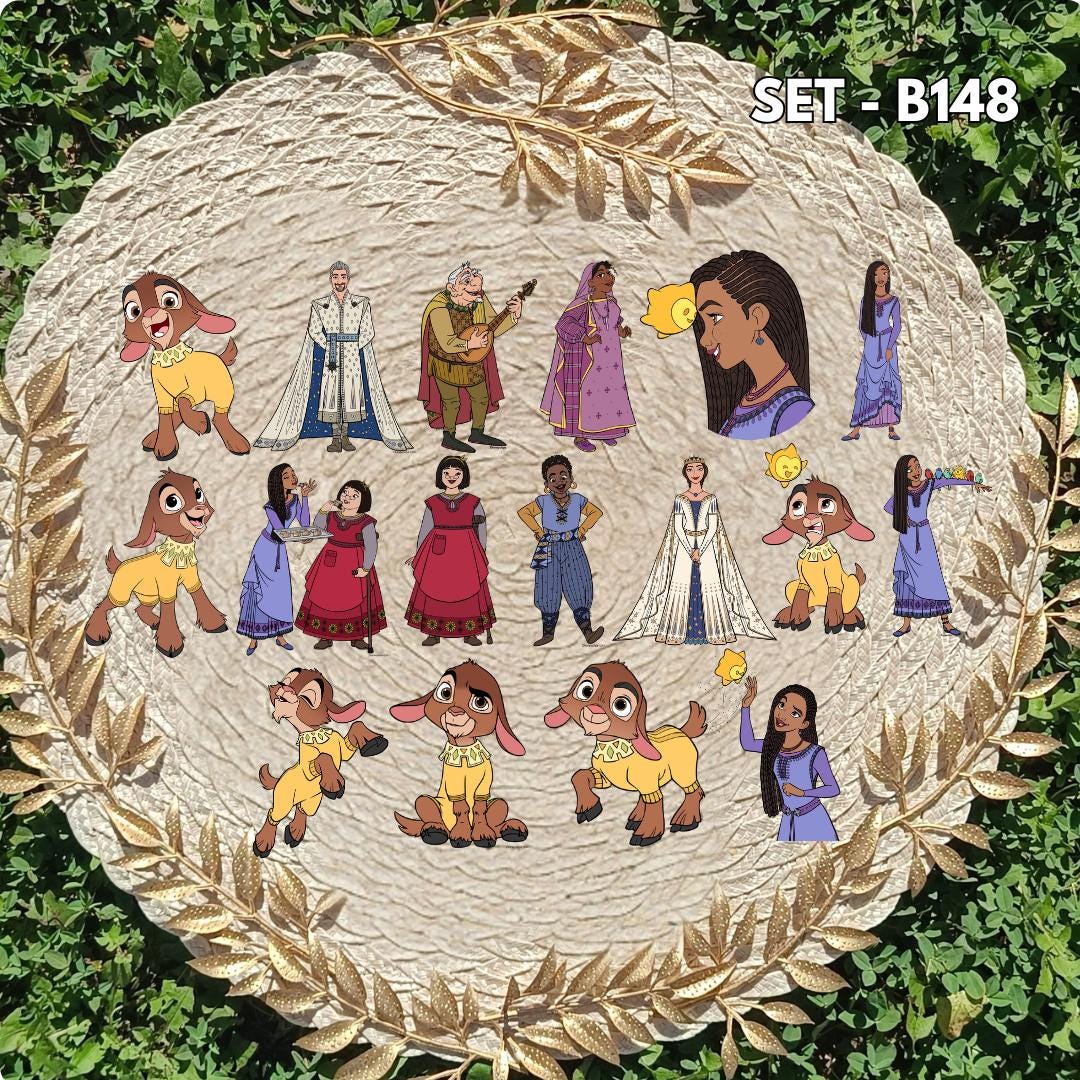 Wish Inspired Sticker Pack | Asha & Valentino Fan Art Vinyl Stickers