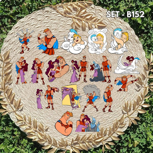 Hercules Sticker Set - Hercules, Hades, Megara, Zeus