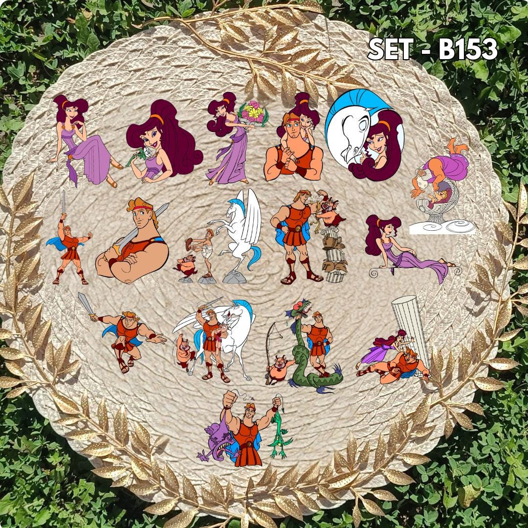 Zestaw naklejek Herkules / Hercules – Herkules, Hades, Megara, Zeus