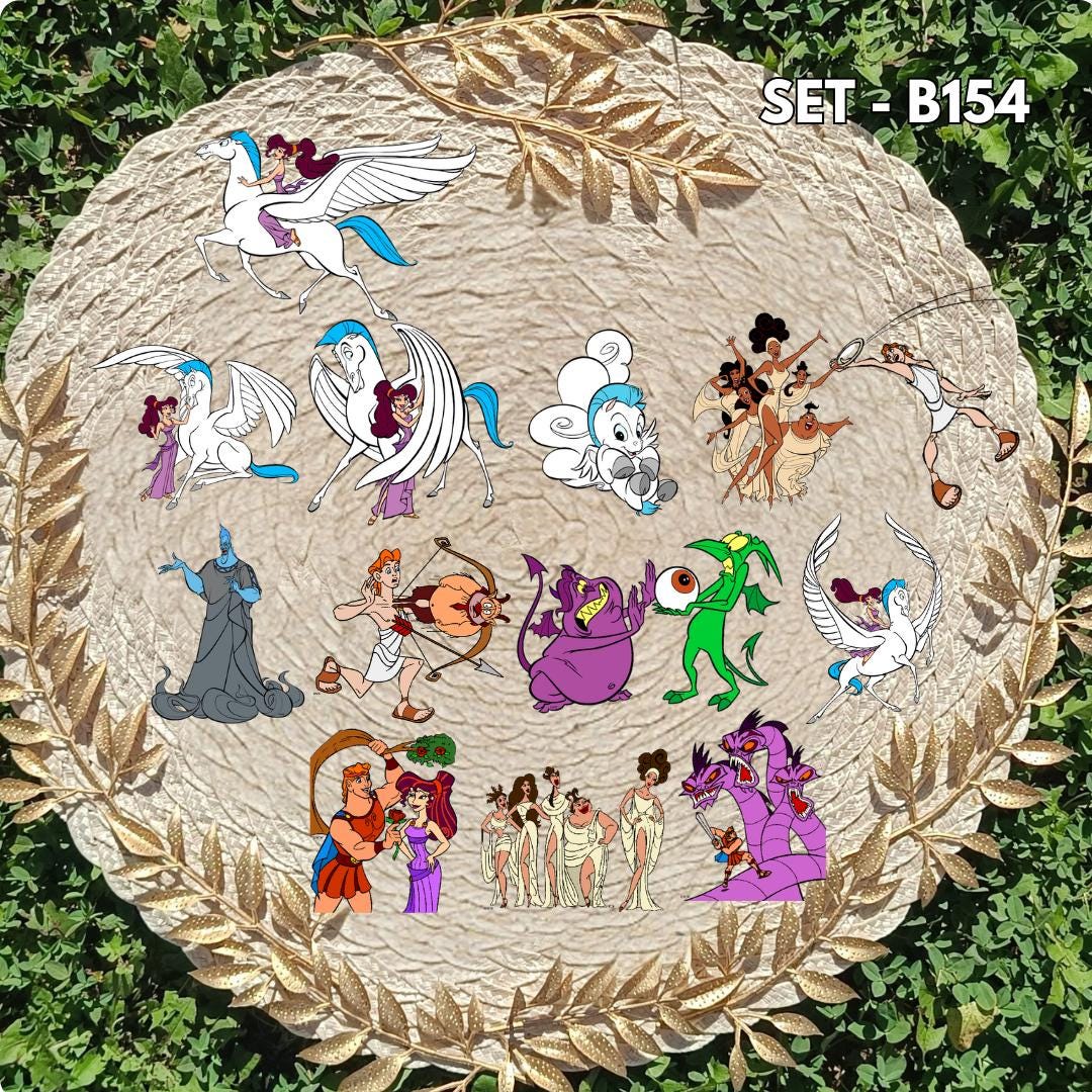 Zestaw naklejek Herkules / Hercules – Herkules, Hades, Megara, Zeus