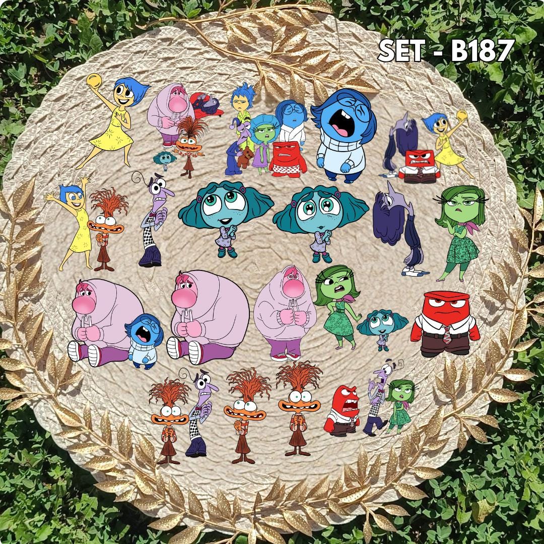 Zestaw naklejek W głowie się nie mieści / Inside Out – Joy, Sadness, Anger